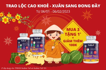 NuBest Tall ưu đãi chốt năm - Con yêu cao đạt chuẩn