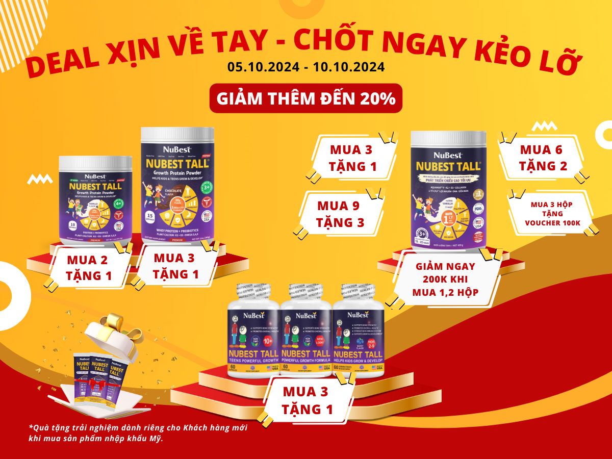 Deal xịn về tay - Chốt ngay kẻo lỡ cùng NuBest Tall