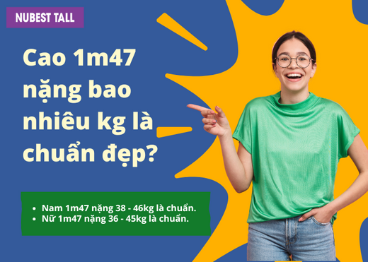 Cao 1m47 nặng bao nhiêu kg là chuẩn đẹp?