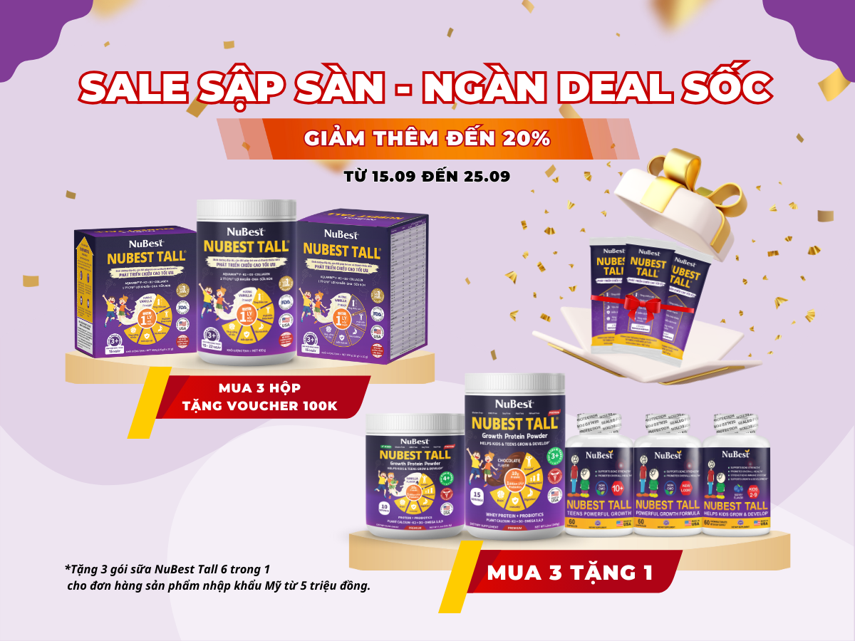 Sale sập sàn - Ngàn deal sốc cùng NuBest Tall